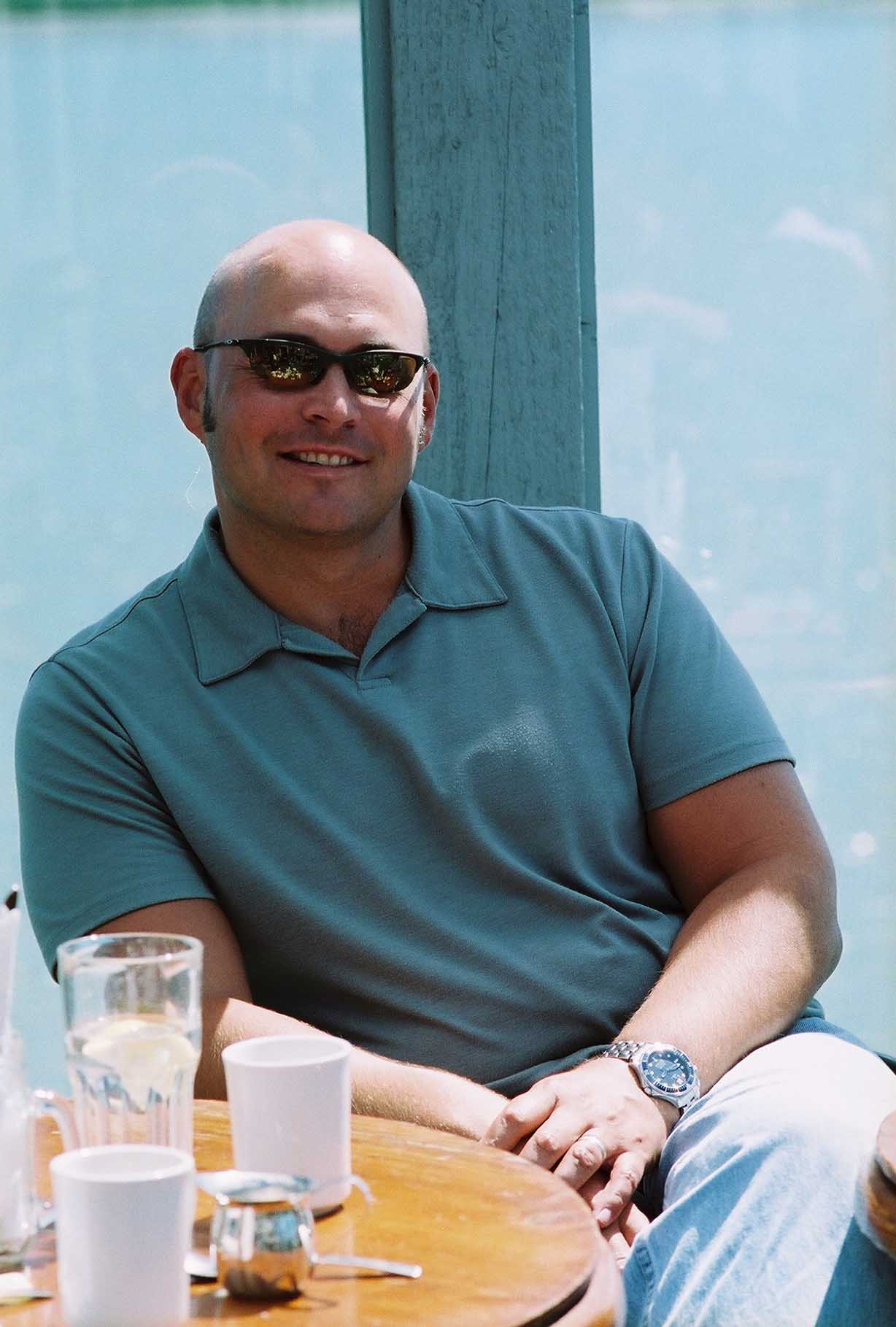 Craig at lunch at Flying Beaver