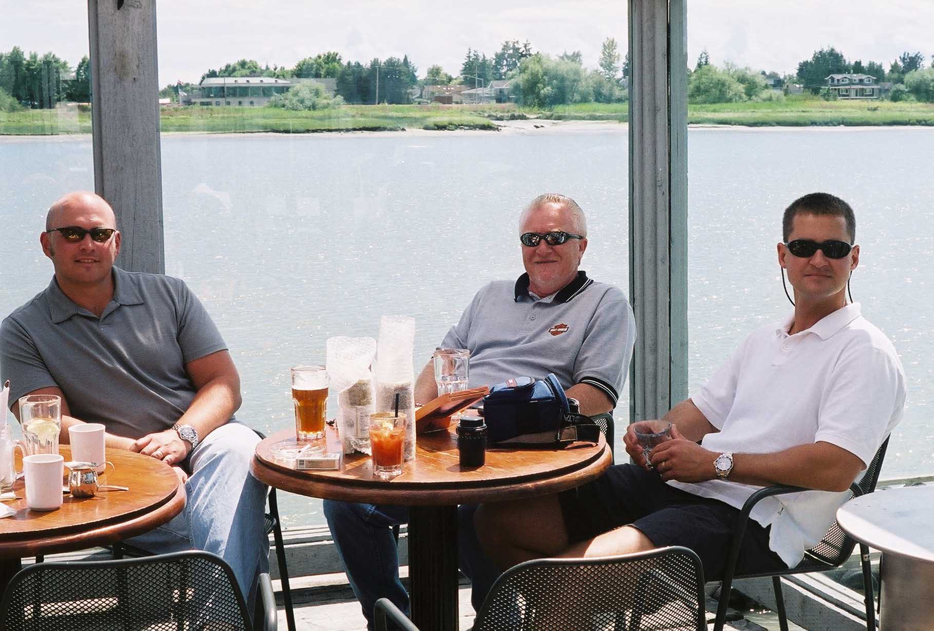Craig, Jim, and Peter at Lunch Flying Beaver