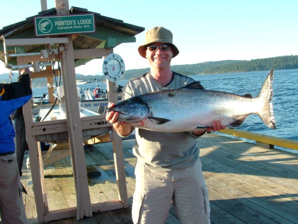 Mike Chaput's fish in his hands