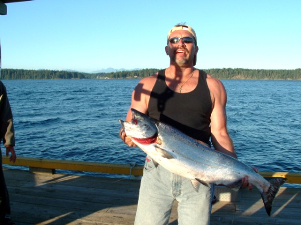 Dave Thornton with his fish in hand