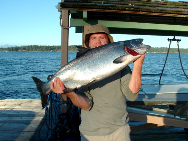 Mike Chaput kisses his fish