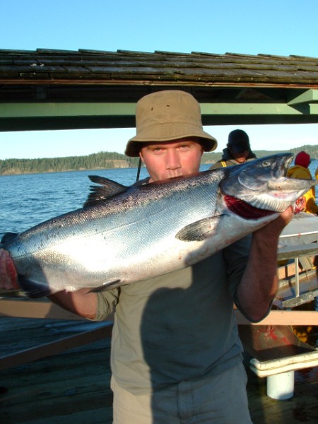 Mike Chaput kisses his fish