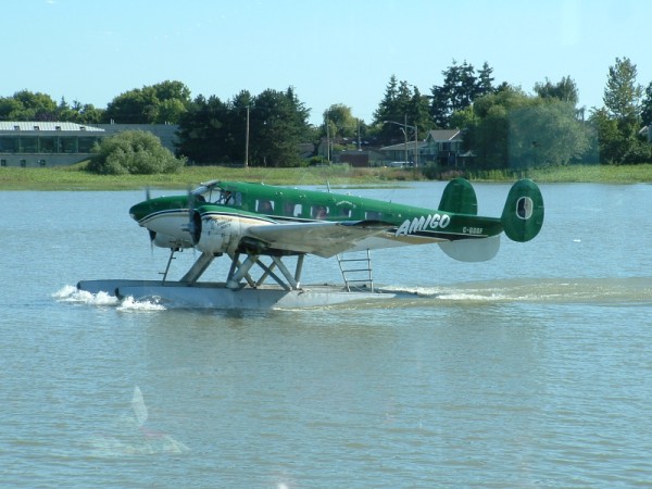 Beech 18 readying for takeoff