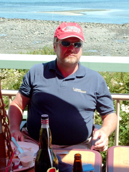 Billy Vestergard on the porch at Painters Lodge
