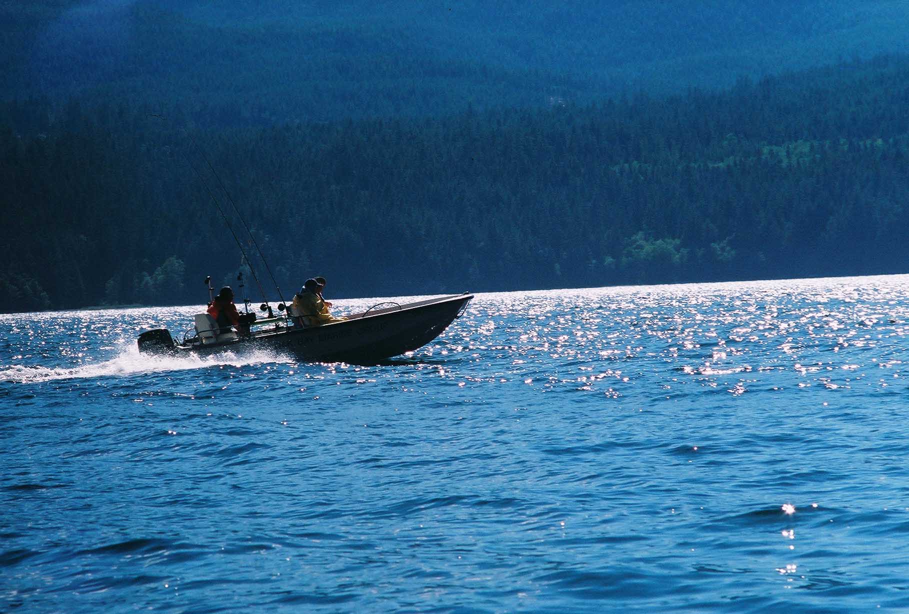 Heading north to fish at dawn