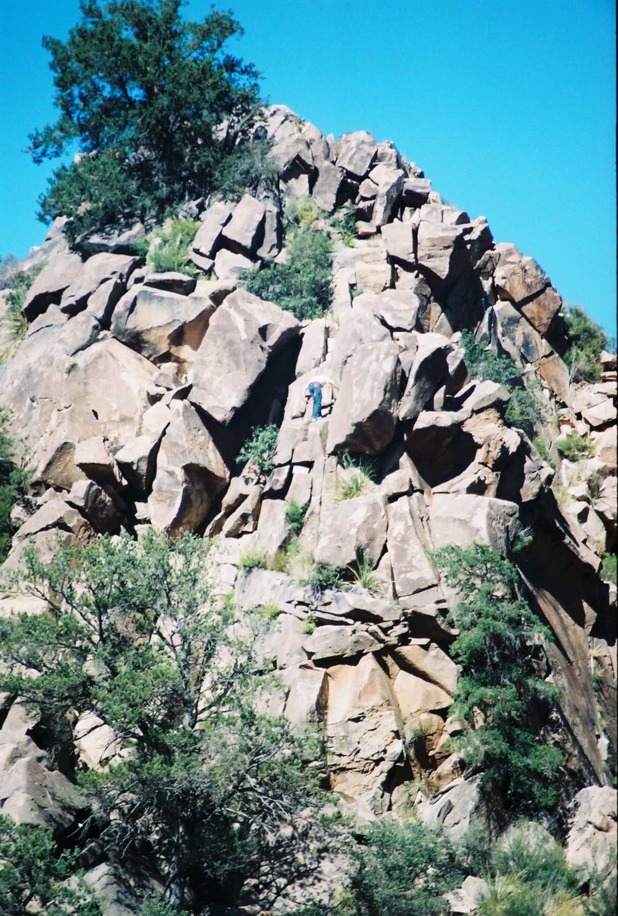 Eric Whipple climbing "Dinner Hill"