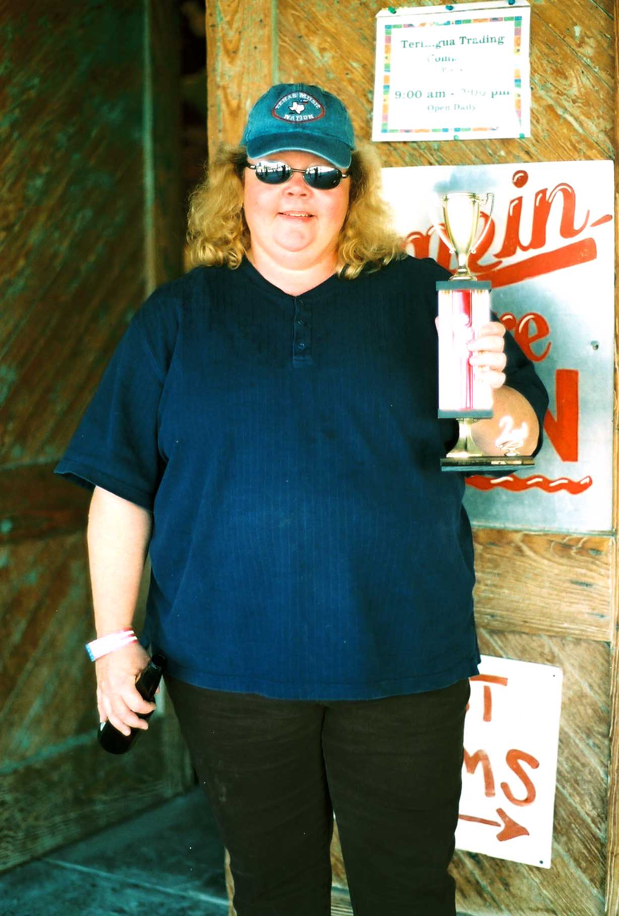Cheryl Arthur won 2nd place in the Terlingua Margarita Mixoff