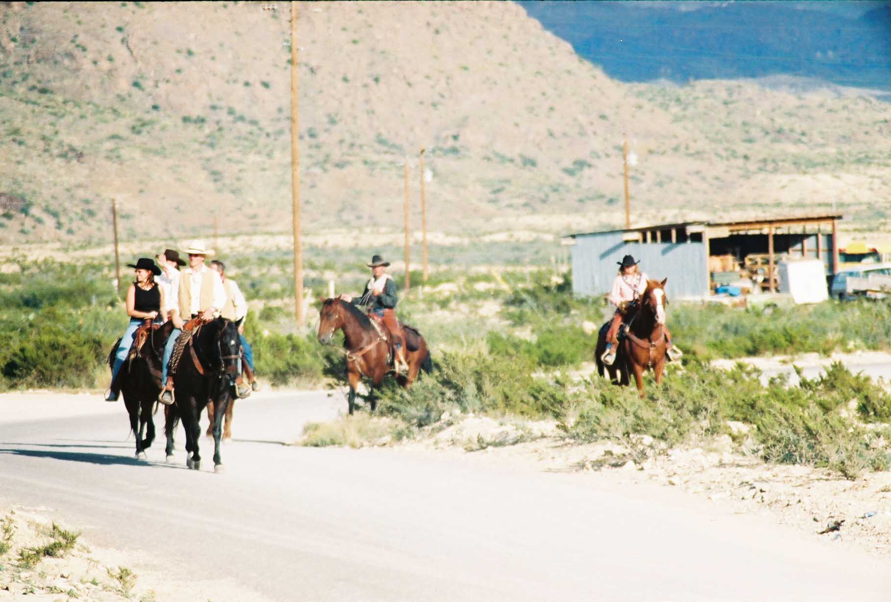 Terlingua Trading Post horse tourists from Denver