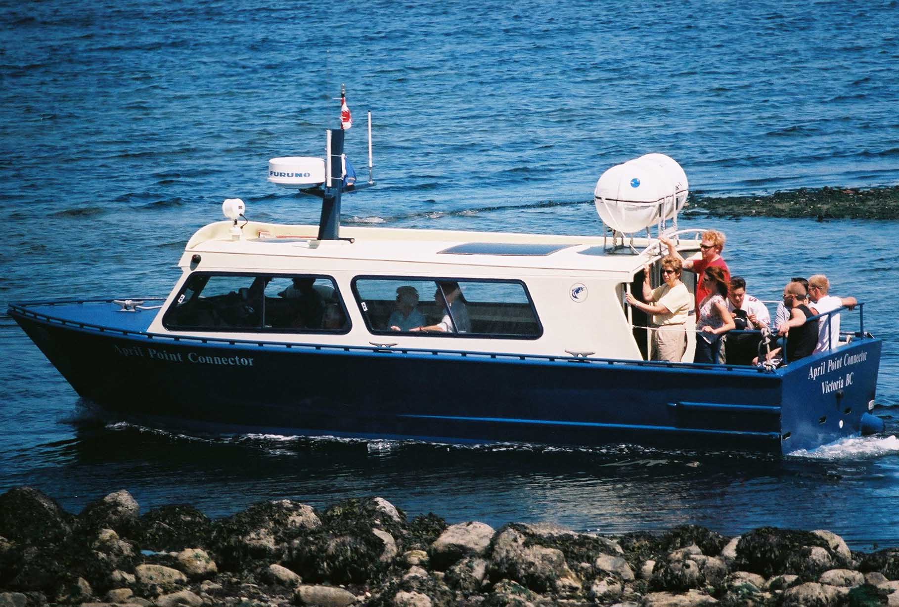 Water taxi to April Point